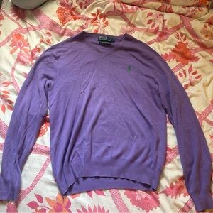 Ralph Lauren V-Neck Sweater in Purple
